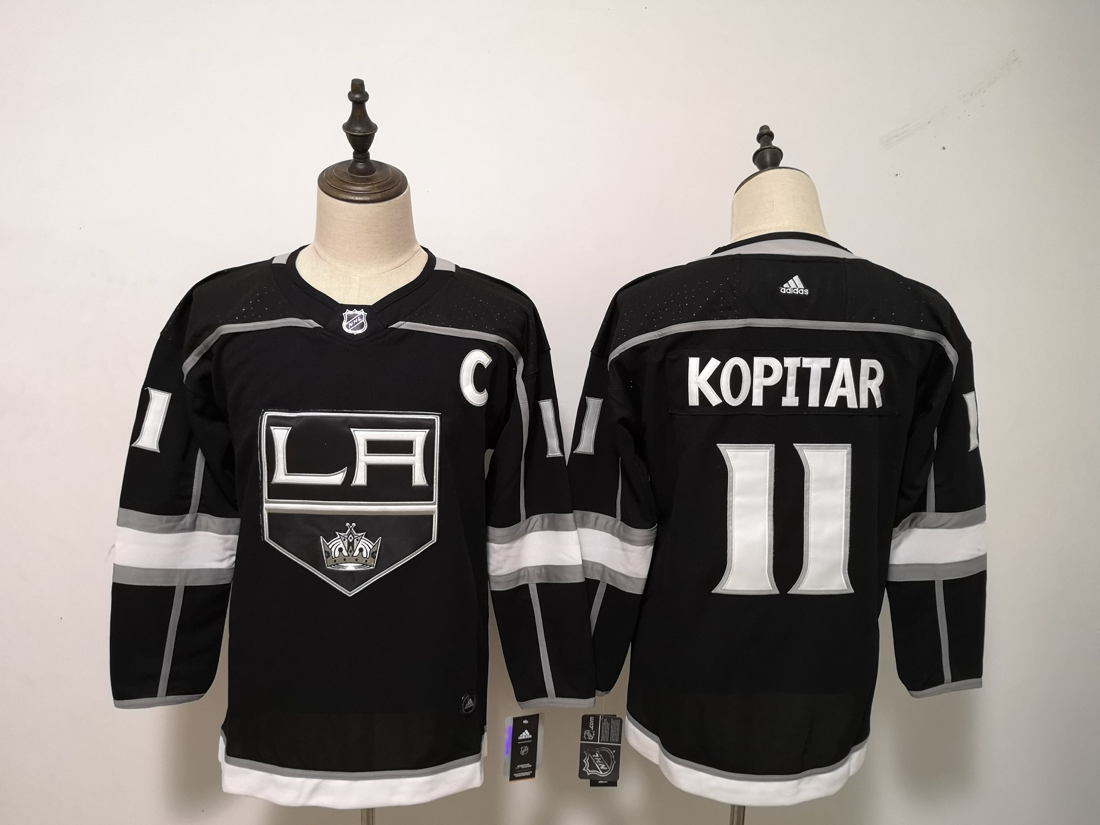 Women Los Angeles Kings #11 Kopitar Black Hockey Stitched Adidas NHL Jerseys